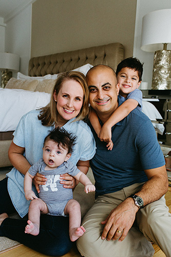 Dr. Mansour with wife Kelly and sons Coby and Kai